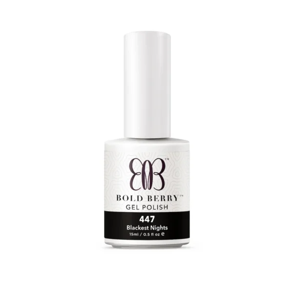Bold Berry - D447 - Blackest Night - 15 ml - Soak Off Gel Nail Polish