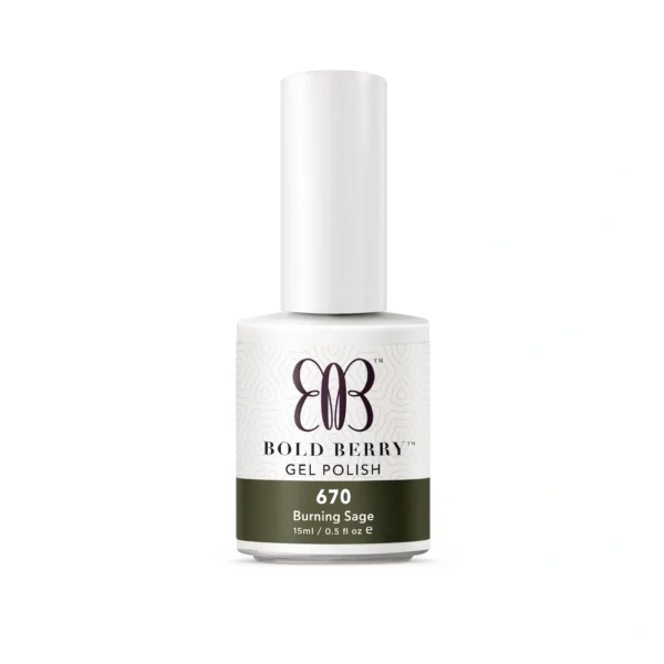 Bold Berry - B670 - Burning Sage - 15 ml - Soak Off Gel Nail Polish