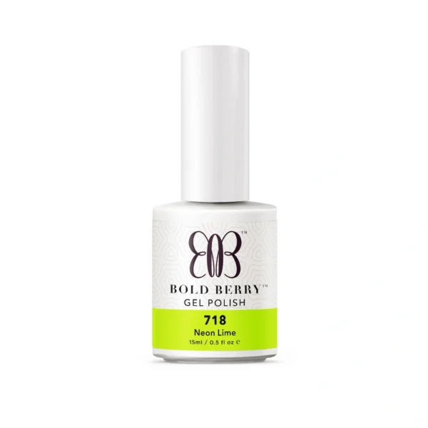 Bold Berry - B718 - Neon Lime - 15 ml - Soak Off Gel Nail Polish