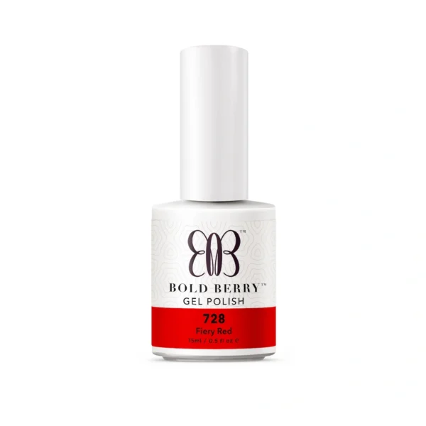 Bold Berry - B728 - Fiery Red - 15 ml - Soak Off Gel Nail Polish