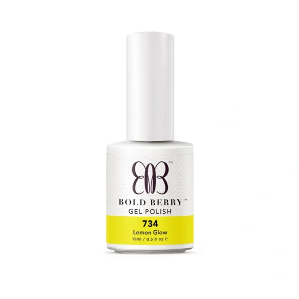 Bold Berry - B734 - Lemon Glow - 15 ml - Soak Off Gel Nail Polish