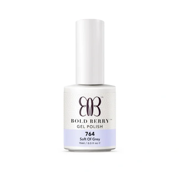 Bold Berry - B764 - Soft of Grey - 15 ml - Soak Off Gel Nail Polish