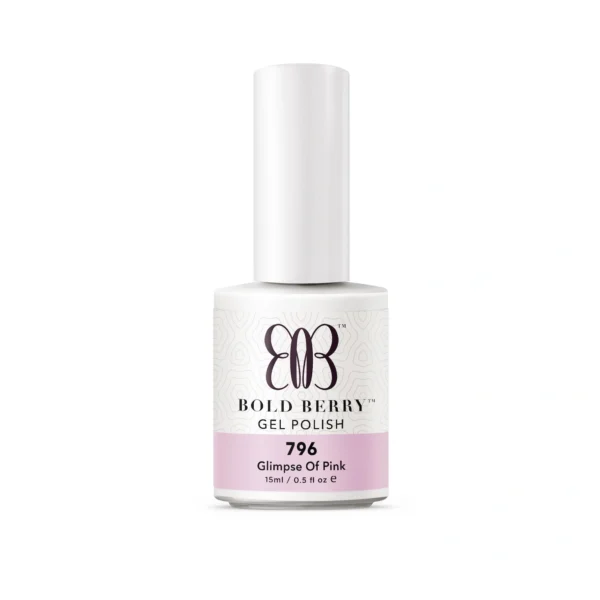 Bold Berry - B796-Glimpse of Pink - 15 ml - Soak Off Gel Nail Polish