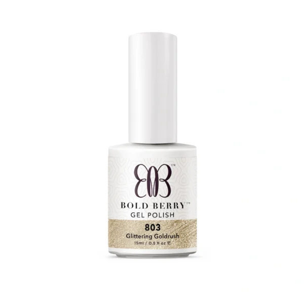 Bold Berry - G803 - Glittering Goldrush - 15 ml - Soak Off Gel Nail Polish
